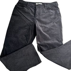 Black Soft Corduroy Croft & Barrow Womens Stretch Dress Pants Warm soft Sz 12S